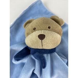 Child of Mine Blue Teddy Bear I Love My Mom Security Blanket Lovey Rattle Plush